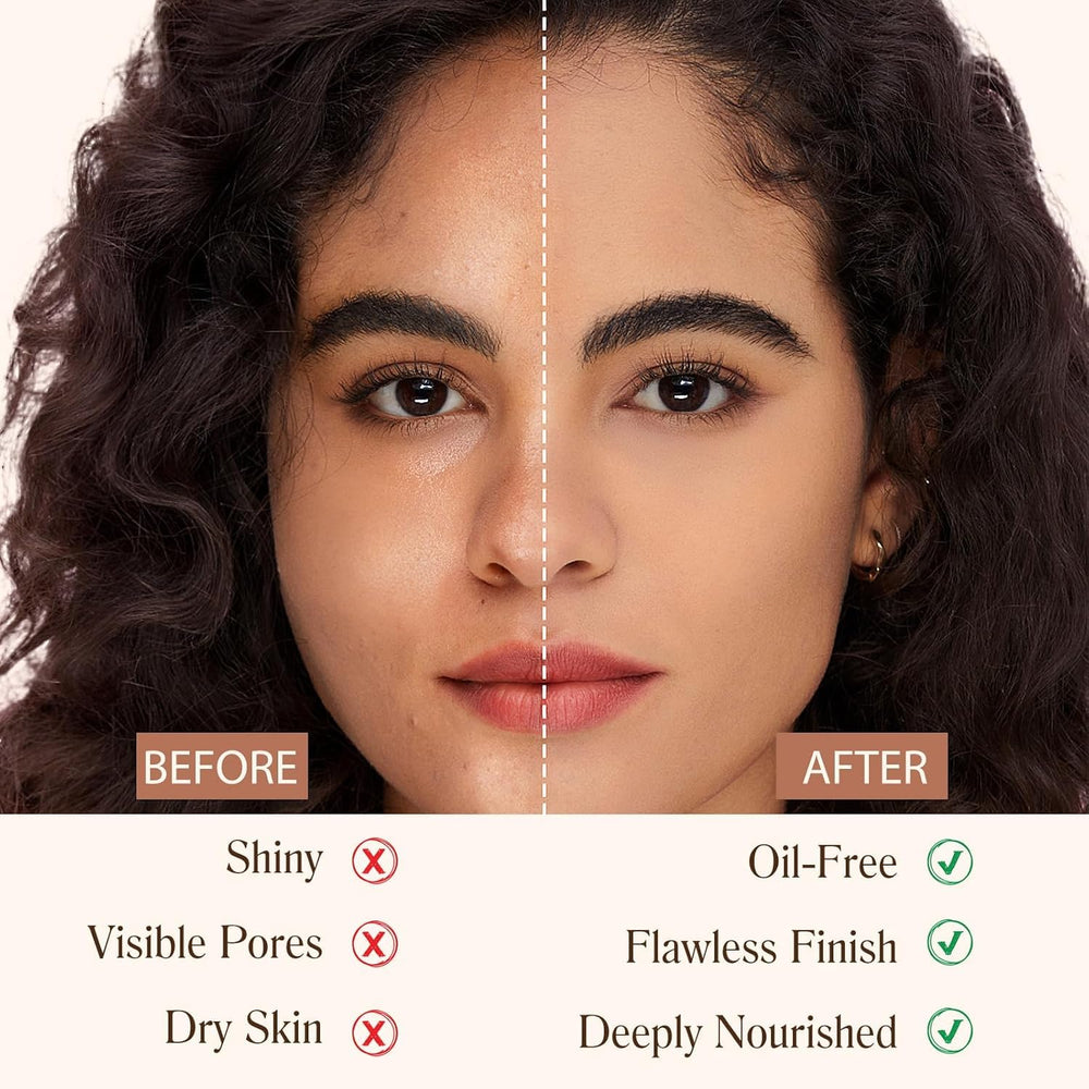 BARUBT before and after face half showing visible coverage improvement