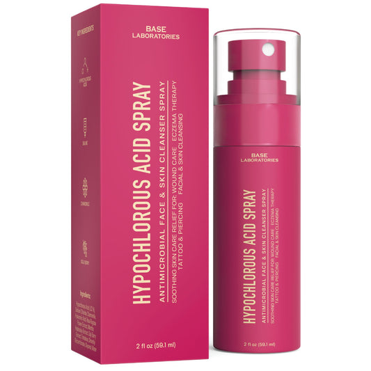 BASE LABORATORIES front packaging showing compact 2oz bottle and label benefit