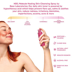 BASE LABORATORIES fine mist texture visible in air illustrating quick-dry benefit