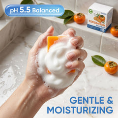 BASSI soap displayed on bathroom vanity to show everyday freshness