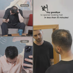 BATCI HAIR ATELIER lifestyle shot at mirror showing quick everyday touch‑up benefit