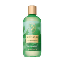 Bath & Body Works front bottle showing eucalyptus spearmint label and soothing benefit