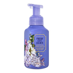 Bath & Body Works Fresh Cut Lilacs bottle front view showing pump and floral label, gentle cleansing