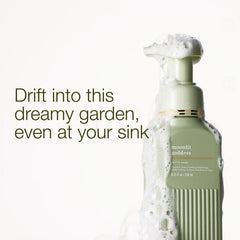 Bath & Body Works pump close-up delivering controlled foam for economical washing benefit