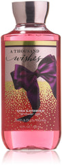 Bath & Body Works A Thousand Wishes shower gel front view shows label and 10 oz size benefit: clear presentation for easy selection