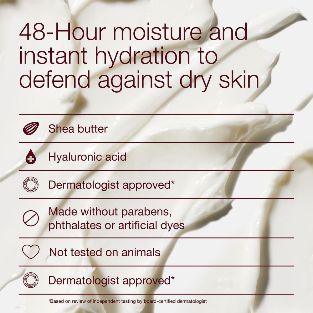Bath & Body Works ingredient list close-up highlighting shea butter and hyaluronic acid benefits