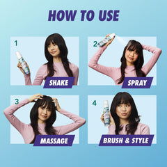 Batiste hair volume before after showing improved lift and reduced greasiness benefit