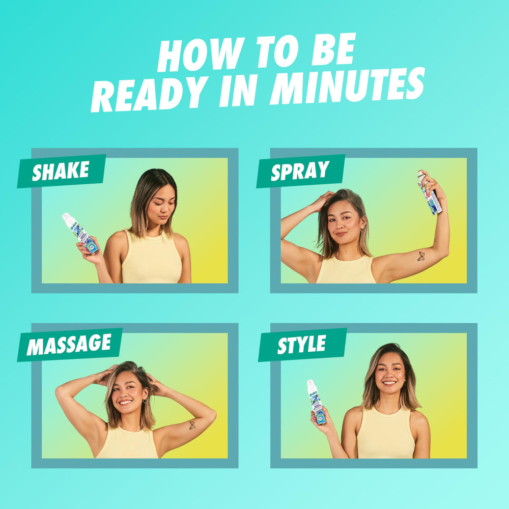 Batiste diffused spray mid-air showing fine mist for even oil absorption benefit