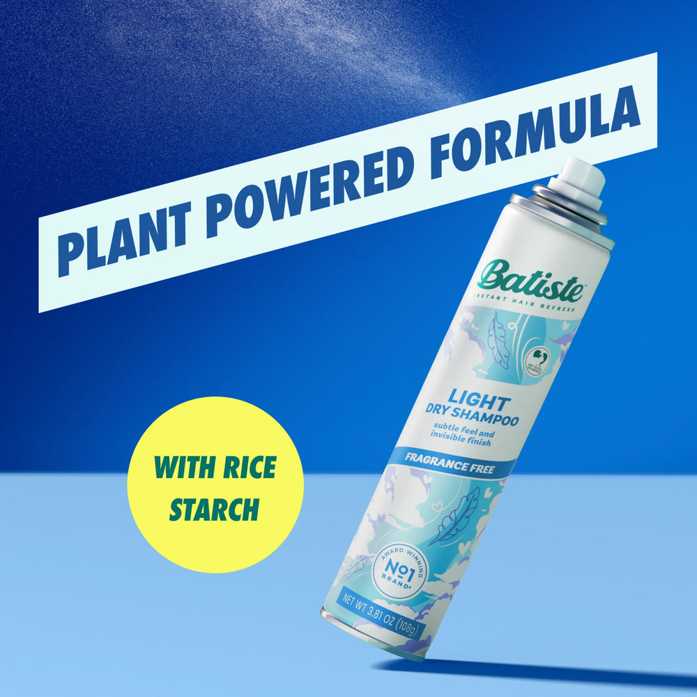 Batiste label close-up showing ingredients list benefit fragrance-free formula