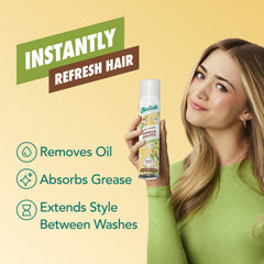 Batiste spray nozzle closeup demonstrating even mist for quick application