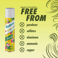 Batiste bottle on bath shelf demonstrating grab-and-go freshness