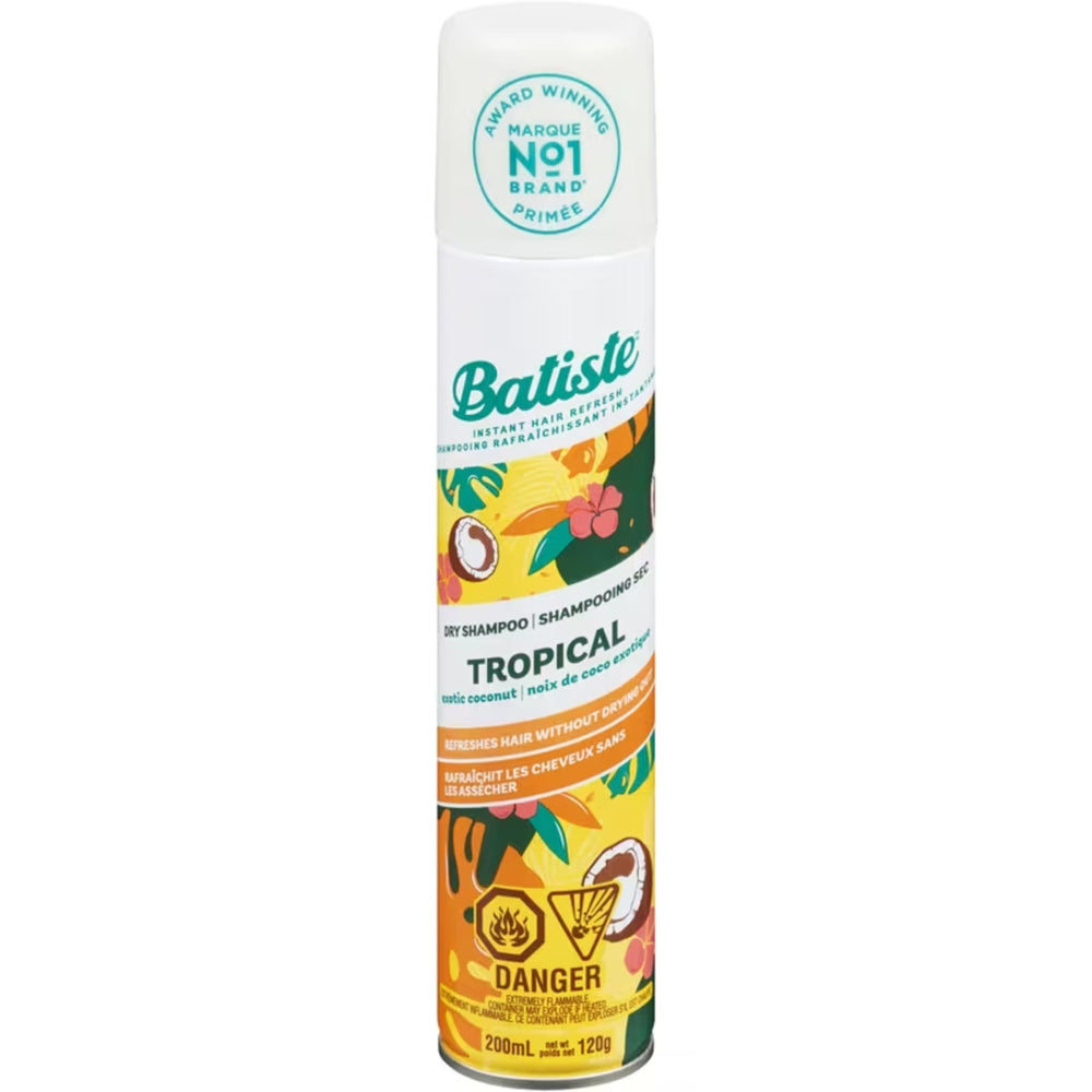 Batiste Tropical front can showing branding and tropical design, fast refresh benefit