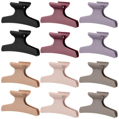 Batiyeer front packaging showing 12 earthy neutral butterfly clips for easy selection