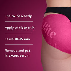 BAWDY Bite It size comparison in hand showing single-use sheet portability benefit