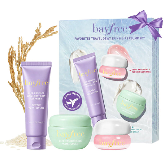 bayfree front packaging travel set showing compact convenience and hydration