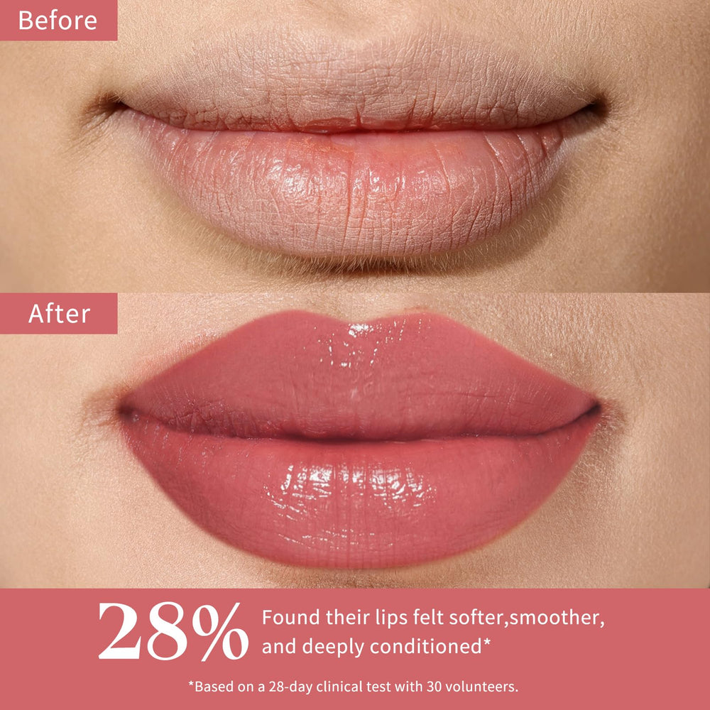 bayfree Tang Peony on lips lifestyle shot demonstrating natural tinted glow