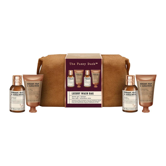 Baylis & Harding toiletry bag front view showing premium finish and gift-ready look