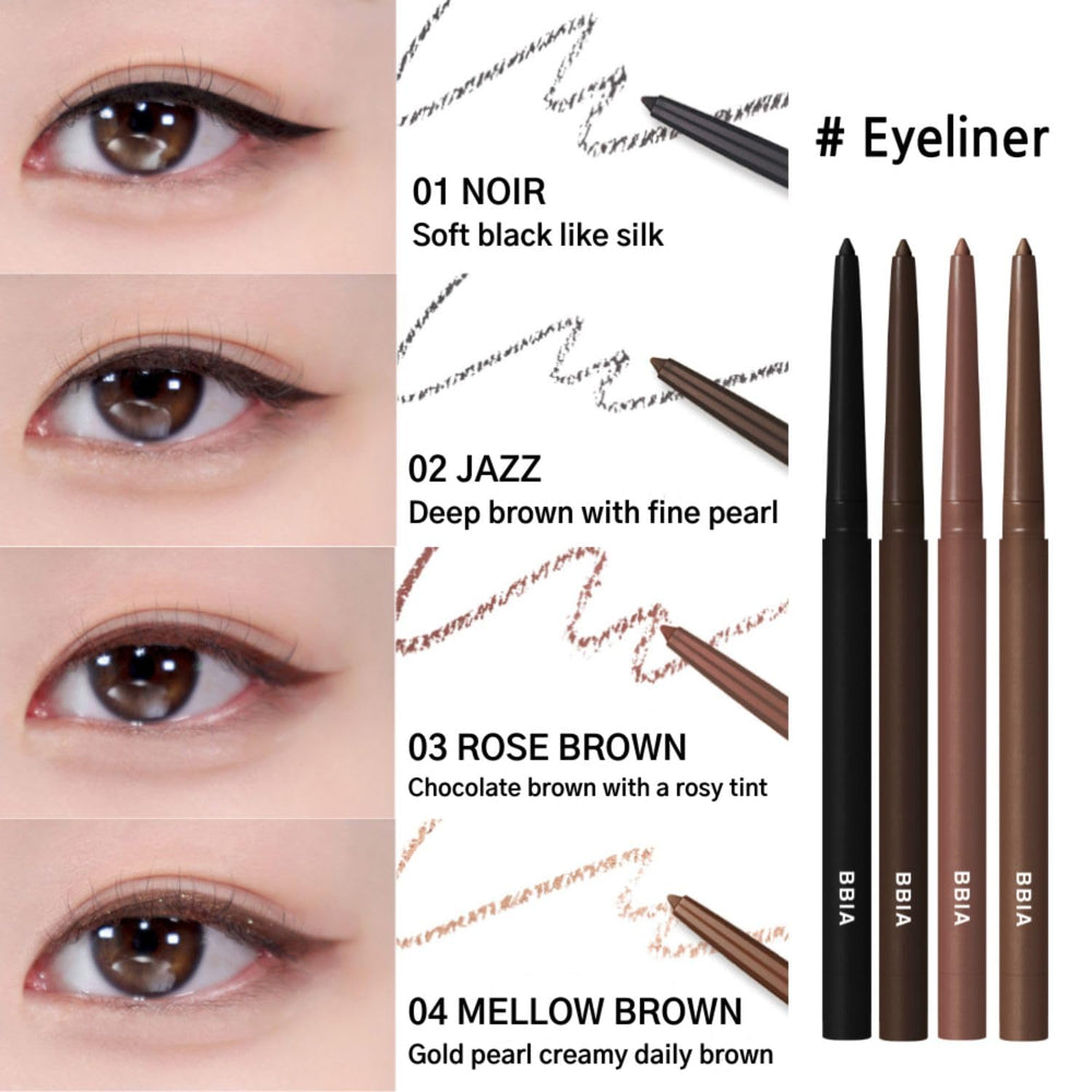 BBIA eyeliner applied wing showing waterproof hold and smudge resistance