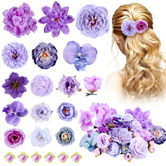BBTO front packaging showing 21 purple rose hair clips and set layout, quick outfit upgrade