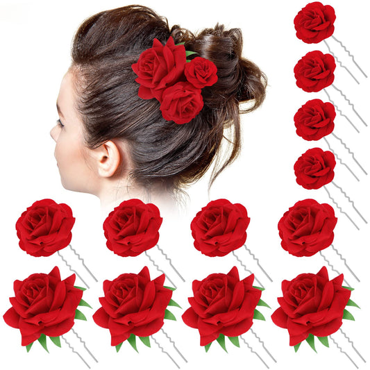 BBTO front view of red rose clip set shows complete kit and convenience