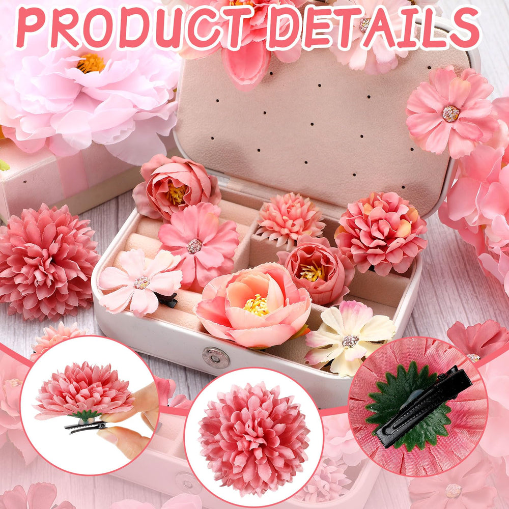 BBTO floral clips in bridal updo demonstrating romantic wedding accent