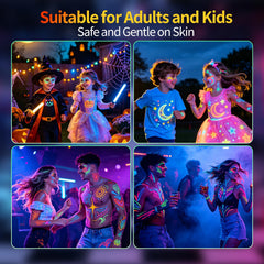 Bchunlucve uv blacklight glow revealing fluorescent neon effect for raves and parties