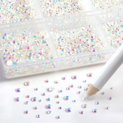BEADSLAND compartment size assortment with six sorted rhinestone sizes for fast selection