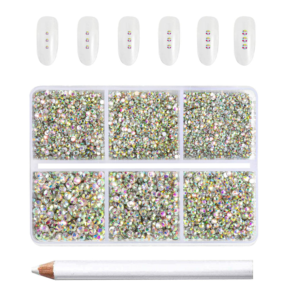 BEADSLAND front packaging showing 7200pcs crystal rhinestones and wax pen, great value