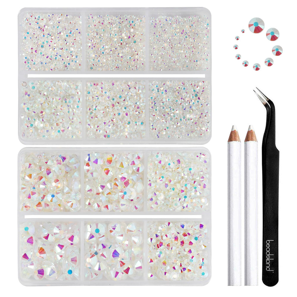 BEADSLAND front packaging showing organized dual box and crystal variety for easy storage