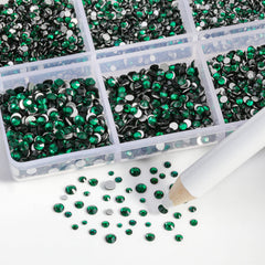 BEADSLAND rhinestones applied on nails showing precise placement and shine
