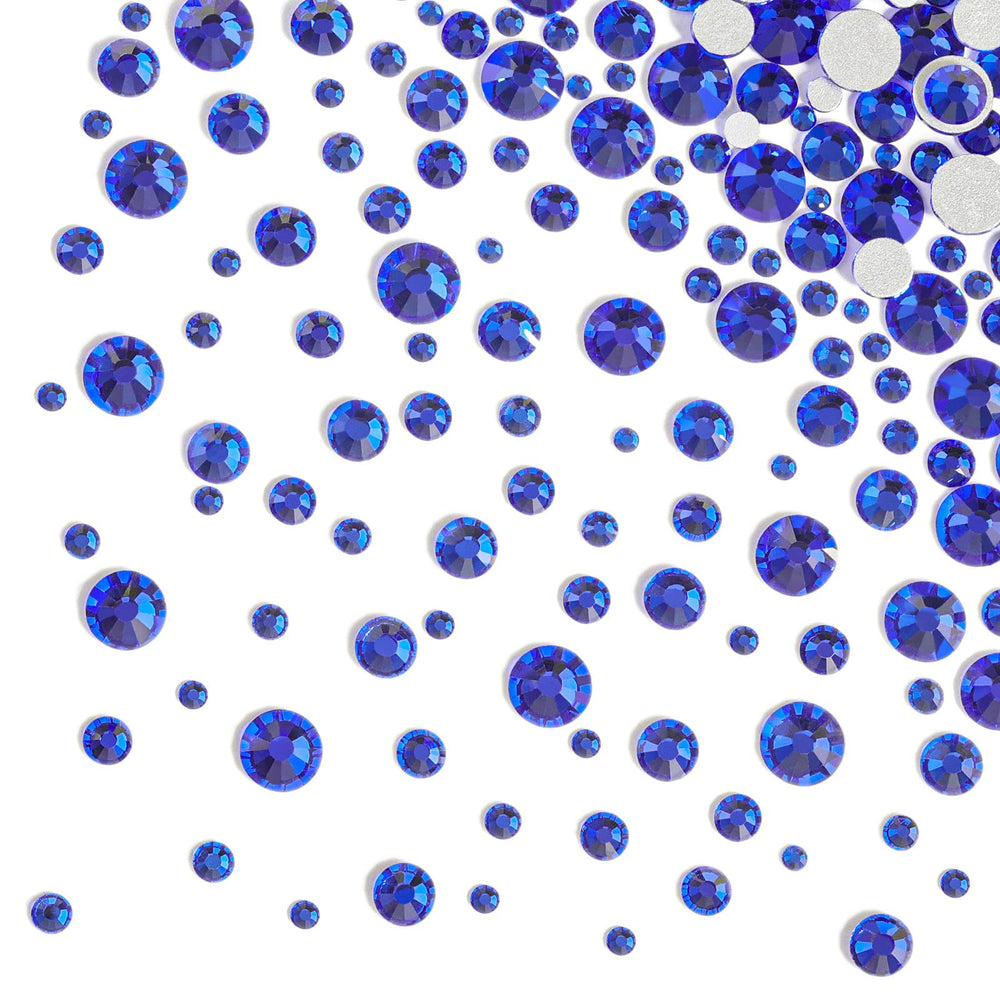 BEADSLAND rhinestones decorating a dress hem showing durable, decorative fabric embellishment