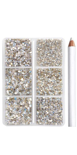 BEADSLAND wax pencil closeup used to pick up tiny rhinestones for accurate placement