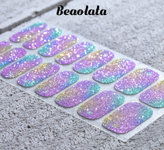 Beaolata close-up of glitter texture highlighting durable shimmer