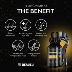 beaueli applying solution to beard area demonstrating targeted coverage benefit