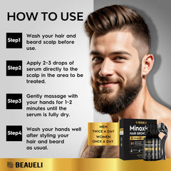 beaueli application on beard area demonstrating easy use