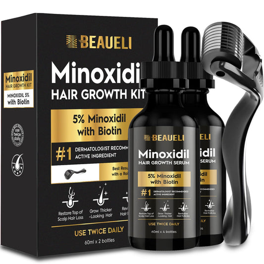 beaueli front packaging showing kit and compact bottles for easy use