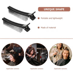 Beaupretty clips holding sections during salon blow-dry for faster styling