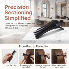 Beaupretty clips next to ruler demonstrating compact 10x2.5x2 cm size