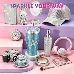 Beauterra rhinestones applied to a phone case showing sparkly custom decoration benefit