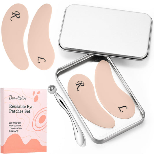 Beautistin front view tin case open showing neat storage and portability