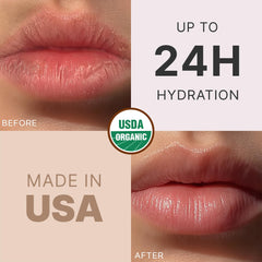 Beauty by Earth close-up of balm texture highlighting smooth, moisturizing application