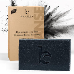 Beauty by Earth front packaging showing charcoal facial bar and benefits