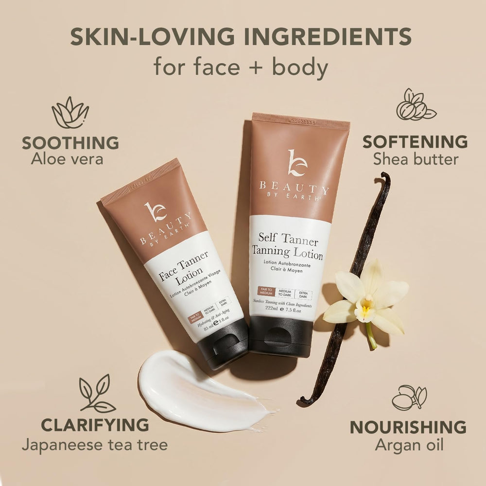 Beauty by Earth product label close-up showing botanical ingredients list