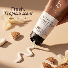 Beauty by Earth lifestyle shot with model displaying natural sun-kissed glow