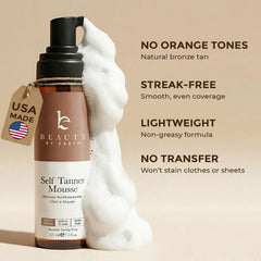 Beauty by Earth foam texture close-up demonstrating lightweight, quick-absorbing mousse