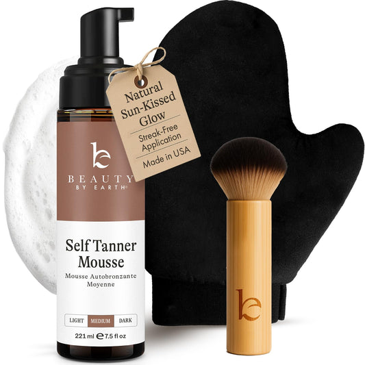 Beauty by Earth mousse front packaging showing product and benefits
