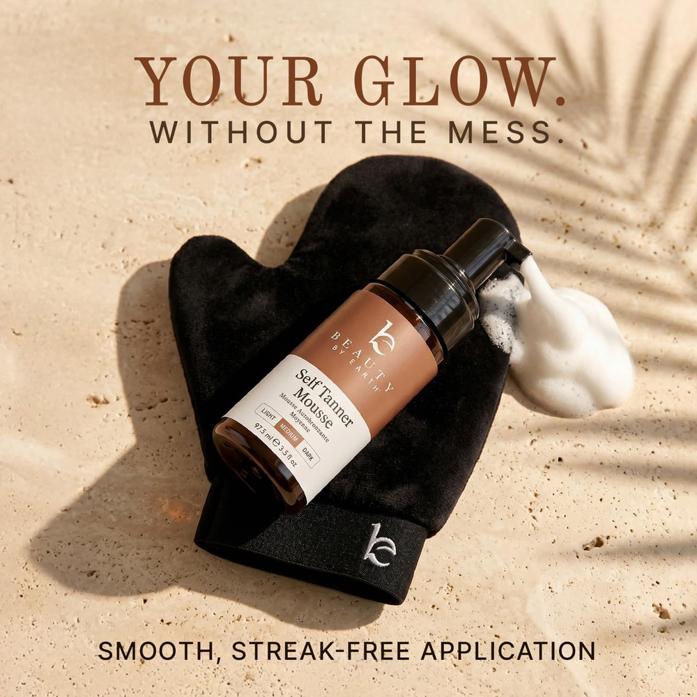 Beauty by Earth pump close-up showing lightweight foam texture and quick absorption
