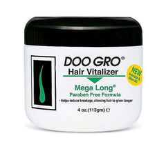 beauty giant Doo Gro shown in palm being dispensed, demonstrates controlled dosing and shine benefit