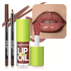 Beauty Glazed application on model showing how the duo sculpts lips