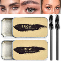 Beauty Glazed front packaging showing two soap pans and included brush for easy travel